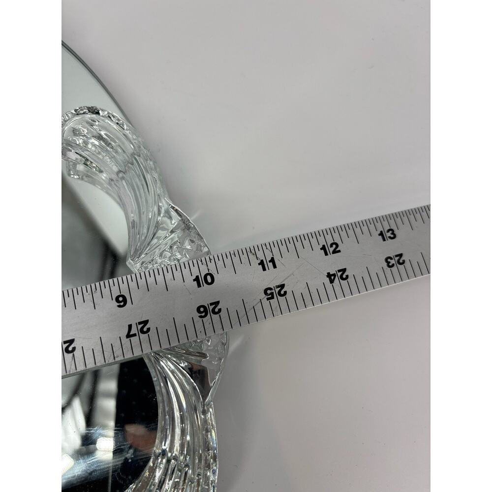VTG. EXQUISITE LEAD CRYSTAL GLASS VANITY MIRRORED DRESSER TRAY 18 1/2" x 10 1/4" - Picture 8 of 8